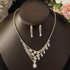Bridal Accessories Necklace Rhinestones Zircon Wedding Dress Women'S Wedding Accessories Premium Two-Piece Set