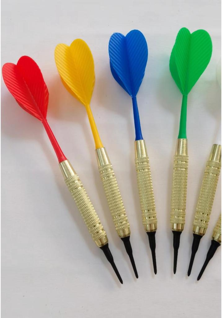 Colored 18g Soft Tip Darts with 100 Tips - 12-Piece Set, 243g Total Weight