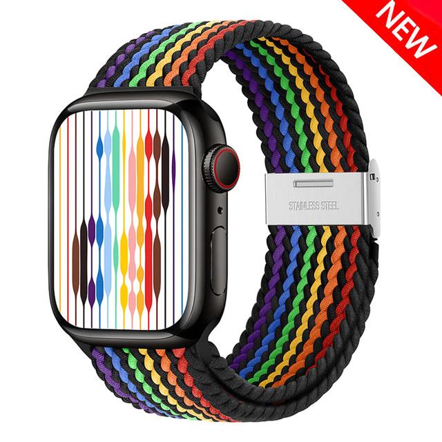 Strap For Apple watch Ultra 2 band 49mm 45mm 44mm 40mm 41mm 42mm 46mm Braided solo loop correa bracelet series 7 3 se 8 9 10 11