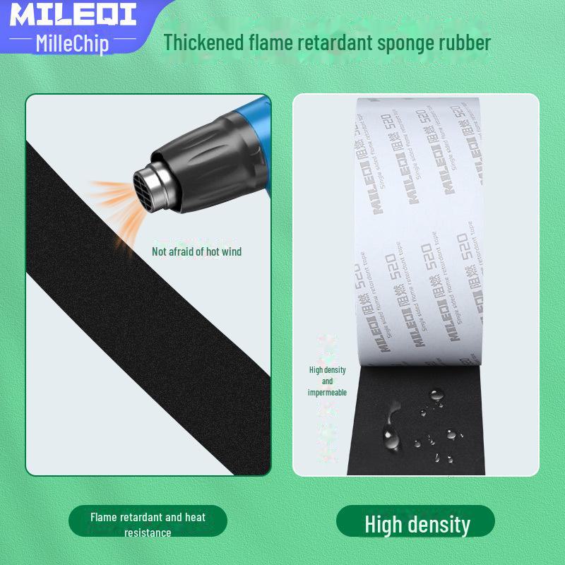 Огнестойкая черная лента из вспененного ЭВА: Защита от высоких температур, ударов, шума и столкновений