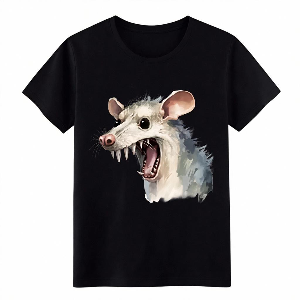Hype Mutant Rat Streetwear T-Shirt-Bold Horror Graphic Tee for Teens Adults