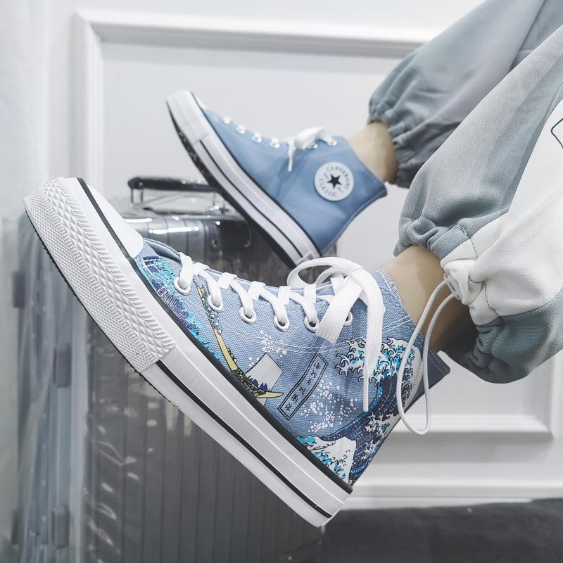 Классическая парусиновая обувь для женщин и мужчин, винтажная обувь для пар, уличная повседневная обувь