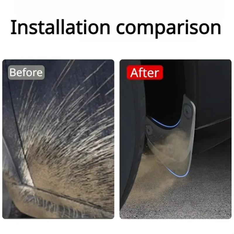 For Tesla Model 3 Highland 2025 Mudguards Front Rear Wheel Fender Splash Guards Official Original Mud Fenders Car Accessories