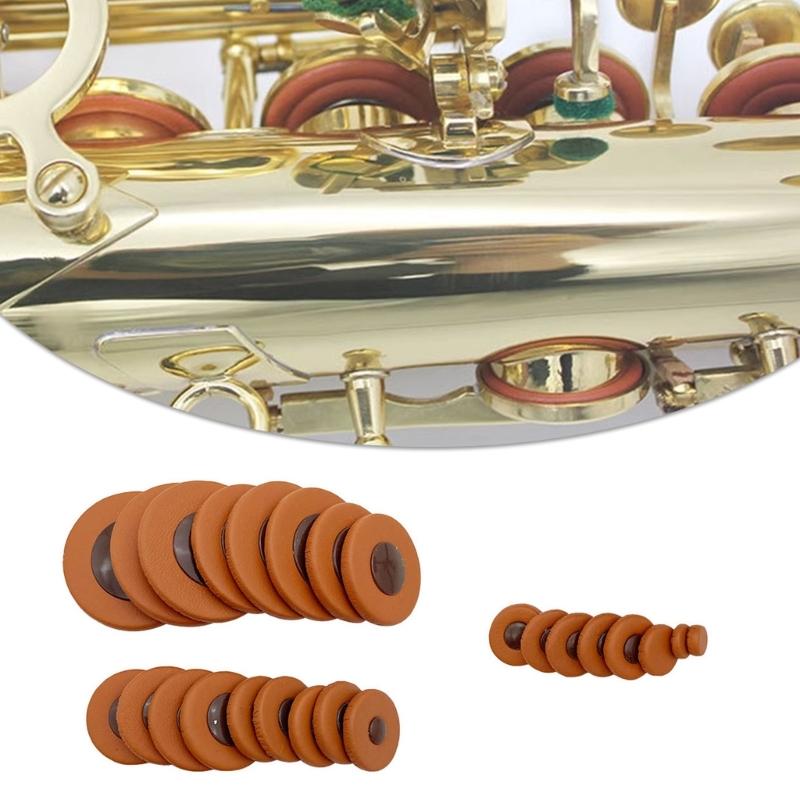 25Pcs Saxophone Pads, Altos Saxophone Cushions Pad Sheepskin Sound Hole Resonator Saxophone Gasket Wind Instrument Parts