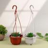 1Pc Hanging Octagonal Flowerpot Plastic Flower Succulent Orchid Hanging Pot