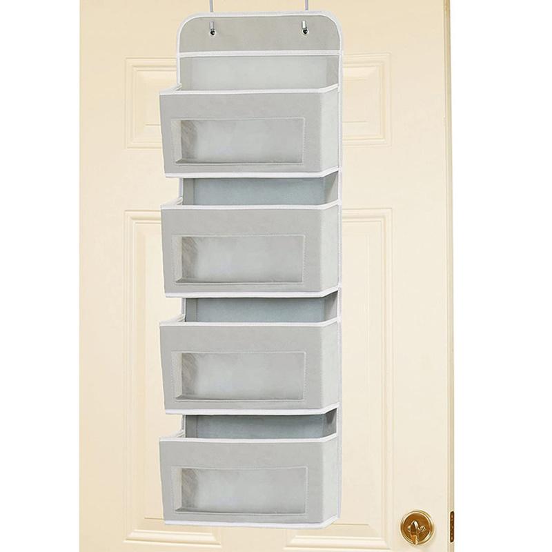 Подвесной органайзер для двери, 2 расширенных металлических крючка для хранения косметики, канцелярских товаров, мелочей и т. д.