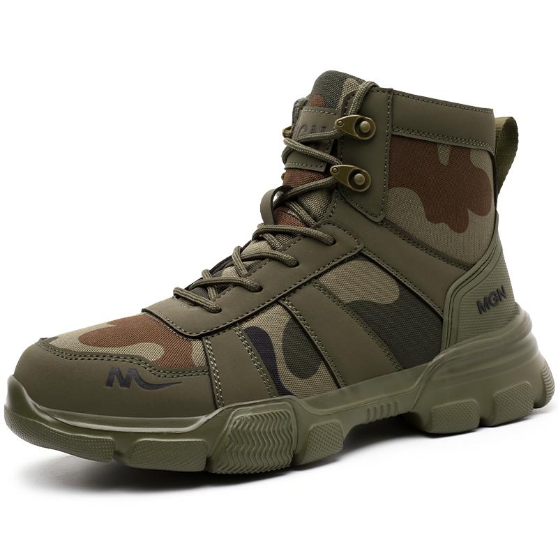 Мужская защитная обувь, устойчивая к проколам и ударам, промышленные рабочие ботинки, неразрушимые ботинки со стальным подноском, для наружных работ, кузнечная мастерская