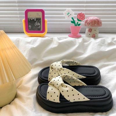 Шлепанцы на толстой подошве Женские летние сандалии Обувь в стиле феи Модные шлепанцы на одной линии