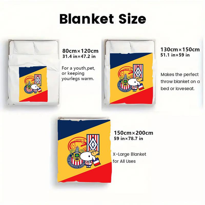 Chivas Mascot Style 2D Flat Pattern Flannel Blanket High quality All Seasons Warmth and Comfort Perfect for Christmas Gifts.PMT0914100