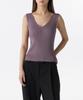 MUSINSA STANDARD WOMAN Women'S Ribbed V-Neck Knit Sleeveless Top [Purple Grey]