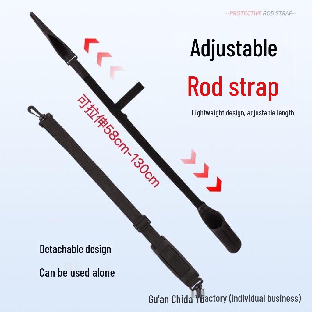 Портативный чехол для рыболовной удочки с защитным колпачком для приманки и ремешком на липучке.