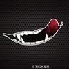 Car Styling Sticker Modified Auto Wheel Tail Body Window Tape Motorcycle Decals for Classic Hero Venom Teeth Mouth