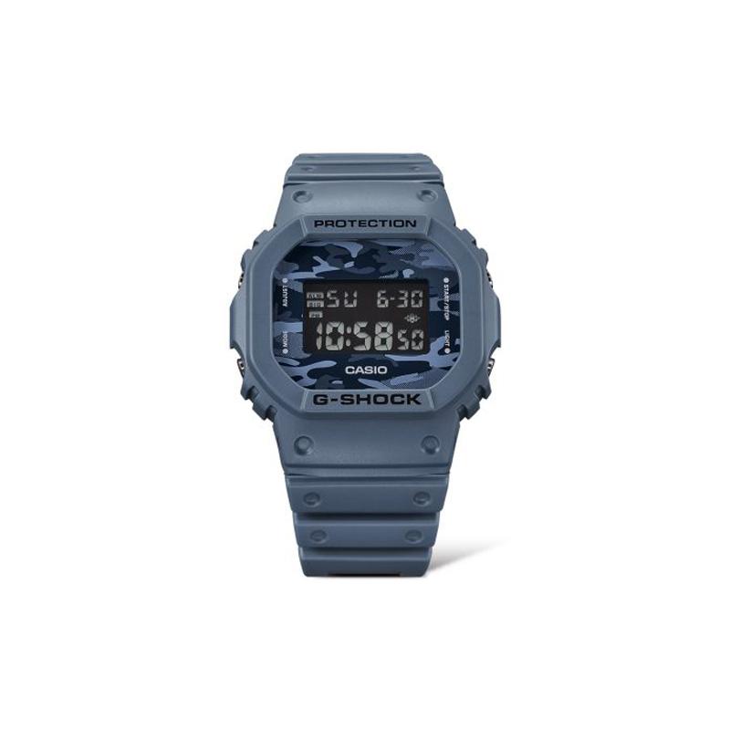 Casio Серия G-SQUAD серия G-SHOCK Циферблат в стиле камуфляж Ретро классика Маленький квадратный спортивные двойной дисплей водонепроницаемые часы Кварцевые DW-5600CA-2PR