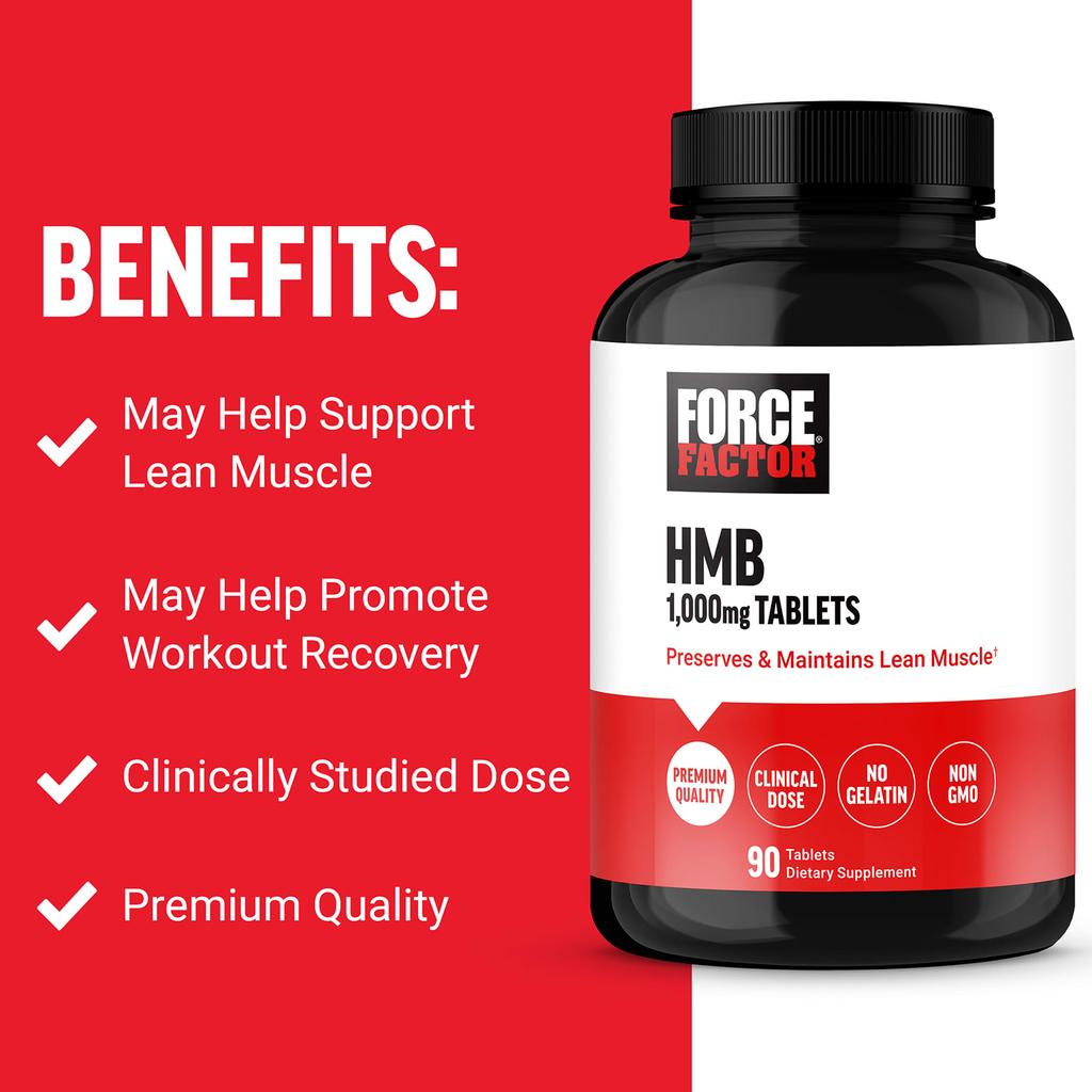 Force Factor HMB, 1,000mg, 90 Tablets