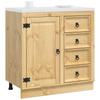 SKI Cabinet Honey Brown 80 x 46 x 81 cm Solid Pine Wood