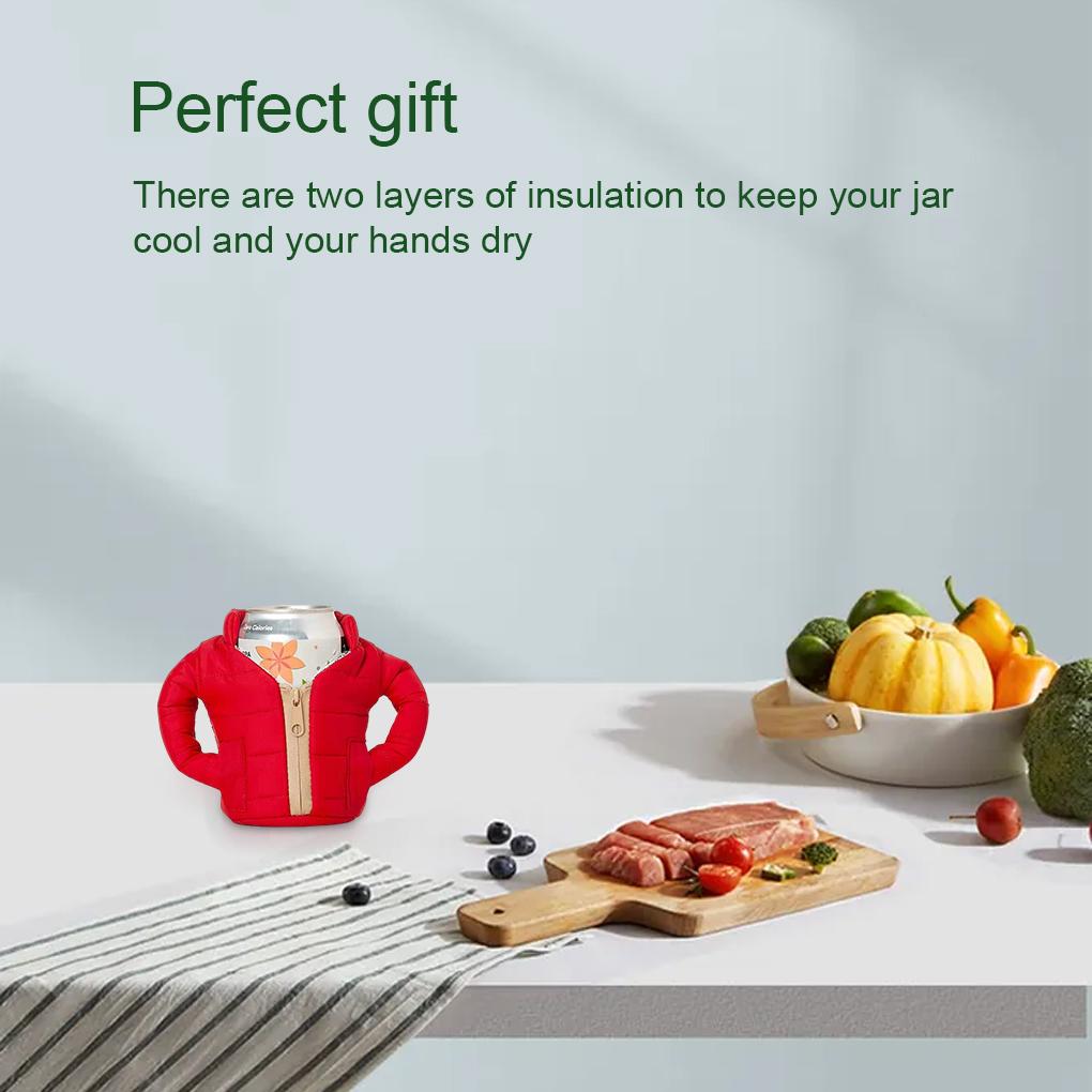 Мягкое мини-пальто может служить чехлом для бутылки с напитком, рукавом для кофейных кружек, оберткой для напитка, бытовыми принадлежностями, поделками, украшением, персонализированным