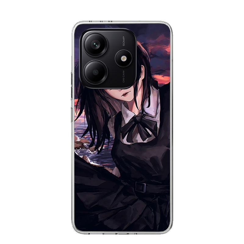 Чехол для телефона Chainsaw Man Yoru War Devil для Xiaomi Redmi Note 15 14 13 12S 12 Pro Plus 11S 11E 11 11T 10S 10 Арт Мягкий Рисунок