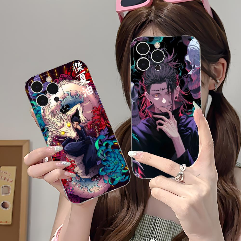 Чехол для телефона Jujutsu Kaisen Geto Suguru для iPhone 17 16 15 14 13 12 11 X XR XS Air Pro Max Plus Mini Прозрачный Цветной Чехол Cover