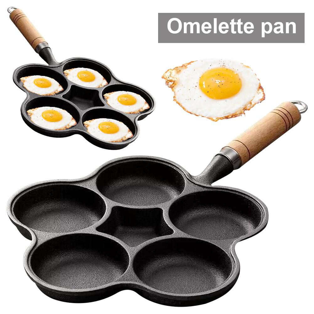 Non Stick Egg Frying Pan Cast Iron Omelet Pan Cake Maker Frying Pan Creative Breakfast Grill Cooking Pot Home Kitchen Cookware