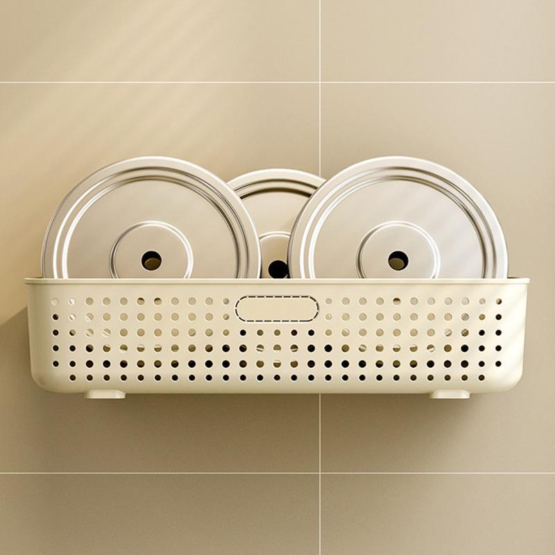 Кухонная настенная корзина для хранения, стеллаж для хранения фруктов и овощей, органайзер для приправ с крючками, органайзер для кухонных принадлежностей