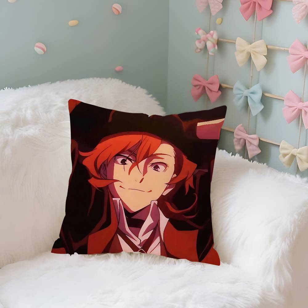Милые наволочки для подушек с рисунком Чуи из аниме Bungo Stray Dogs, чехол для подушки, подходит для дивана, спальни, автомобиля