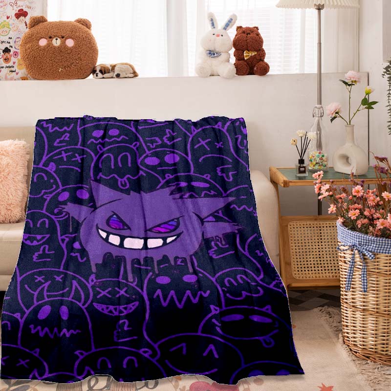 17 Styles G-Gengar Printed Throw Blanket Christmas Birthday Gift for Women Men Teen Boys Girls, Special Gifts for Adult and Kids