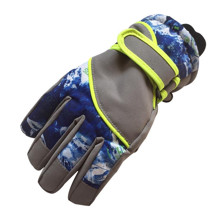 Детские холодные лыжные перчатки на липучках, с пятью пальцами, для детей от 5 до 8 лет, идеально подходят для занятий спортом на открытом воздухе.