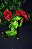 Figurine of 2 Frogs "On Rams" 12X10X12.5Cm