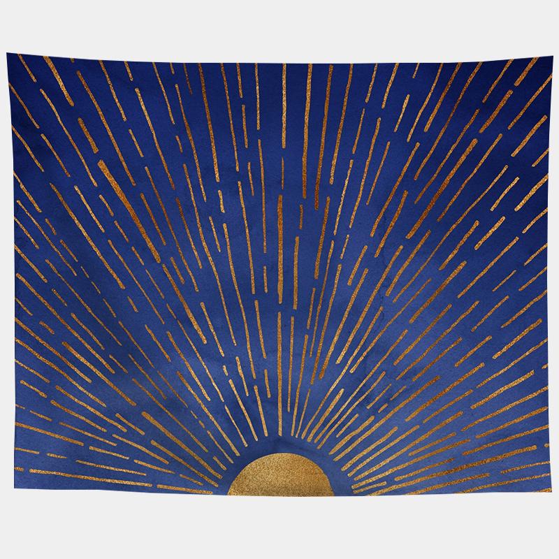 Акварель Море Закат Тропический Лес Печать Гобелен Растения Абстрактный Пейзаж Гостиная Спальня Домашний Декор