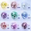 12 Inch Round Sequined Transparent Latex Balloon Birthday Wedding Opening Event Shopping Mall Decoration Party Decoration Supplies