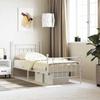 VidaXL Metal Bed Frame with Headboard-Footboard White 90x200 Cm 353597