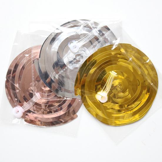 6 шт., спиральный кулон, вечерние растяжки, подвесной пластиковый стример, спиральный кулон, двойной хвост, вечерние, потолочные, фольгированные, вихревые украшения