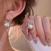 Retro Style Red Bowknot Stud Earrings for Women Girls Simple Earings Piercing Ballet Ribbon Aesthetics Elegant Ear Zircon Gifts