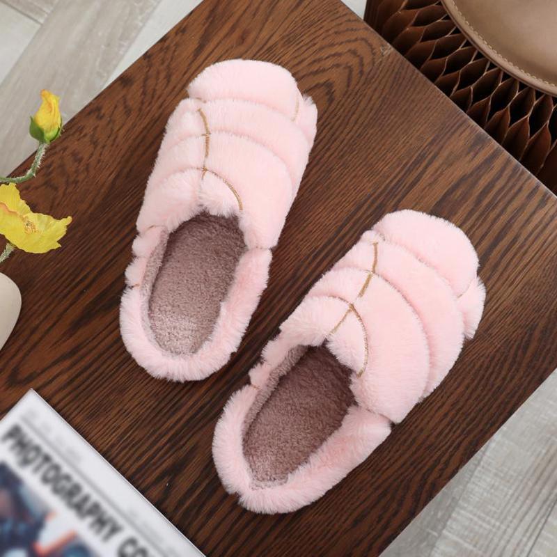Fashion Fluffy Women's Slippers Home Winter Casual Luxury Designer Woman Shoes Flat Plush Warm Indoor Elegant Fuzzy Fur Slides Fashion