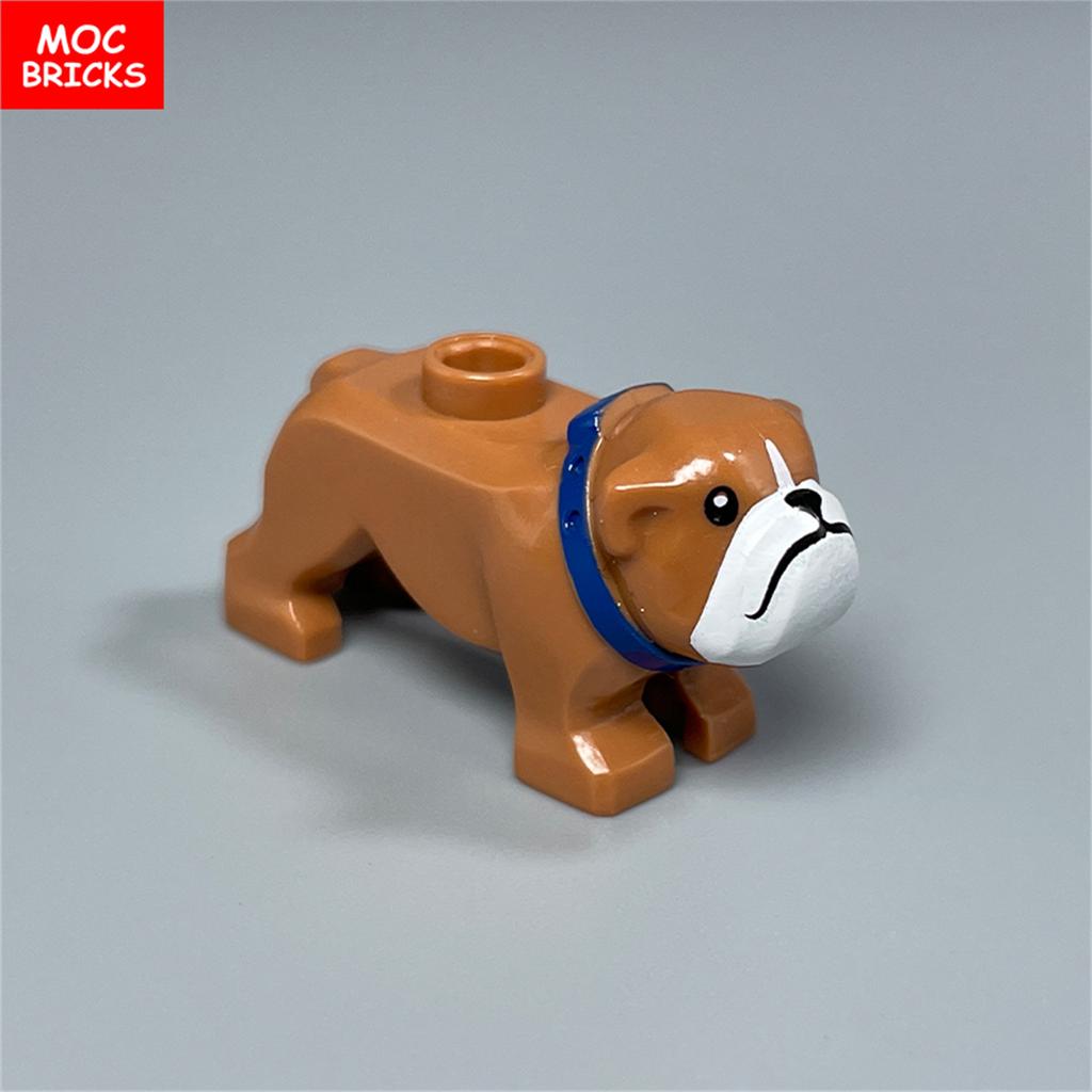 MOC Кубики Серия Маленькие Собаки Французский Бульдог Хаски Пудель Будка Собранные Строительные Блоки Детские Игрушки Пластиковая Кукла