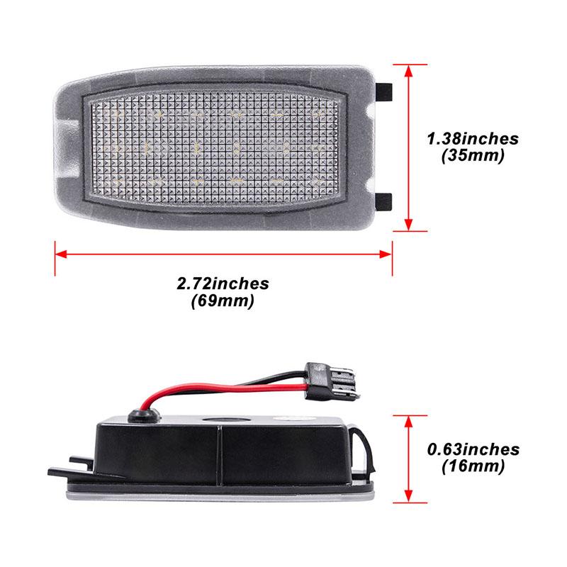 2x Led Side Under Mirror Puddle Module Light For Land Rover Freelander 2 LR2 Discovery 3 4 LR3 LR4 Range Rover Sport L322