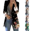 Women's Fashion Casual Printed Suit Long Sleeve Loose Comfortable Cardigan Coat