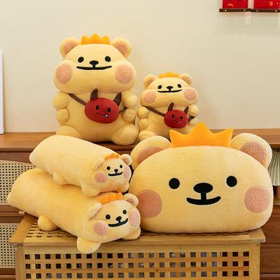 Плюшевая игрушка Медведь-жук Длинная подушка для сна Успокаивающая кукла Тряпичная кукла Прикроватная подушка Подарок для девочек