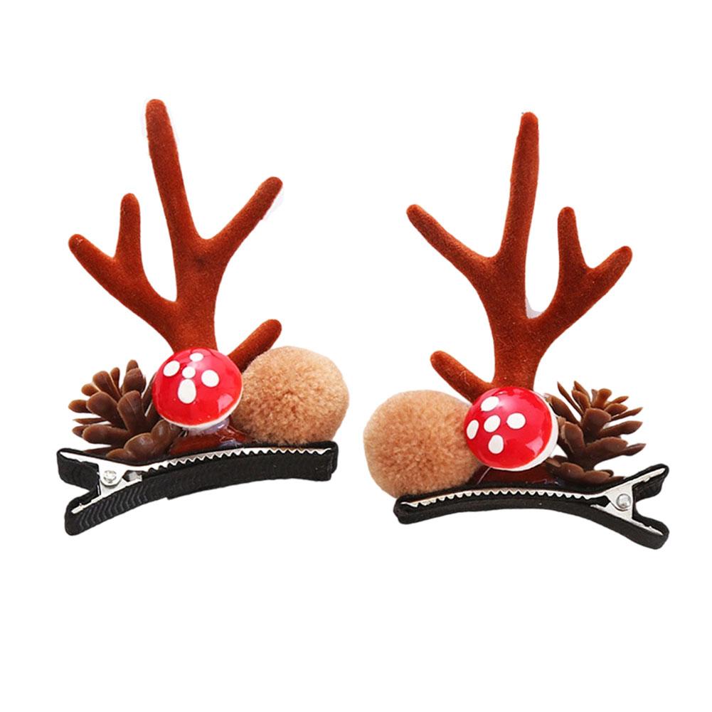 Christmas Hairpins and Hair Accessories Antler Clip Children's Headwear Cute and Festive Atmosphere Elk Bell Ornaments Christmas Gift