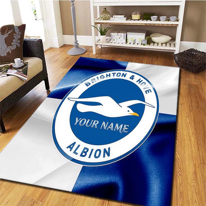 Brighton Hove Albion Custom Name Carpet Rug For Living Room Bedroom Home Sofa Decoration Kids Play Nonslip Floor Mat