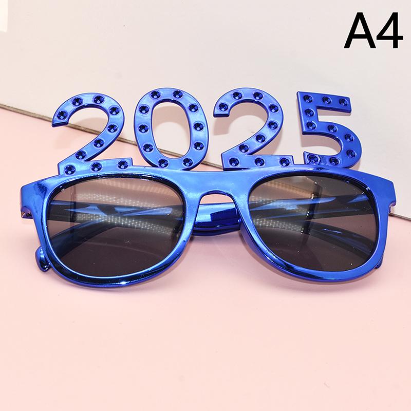 2025 Очки с цифрами, очки с Новым годом, очки с бриллиантовым блеском, реквизит для косплея, украшения для рождественской вечеринки, забавные очки