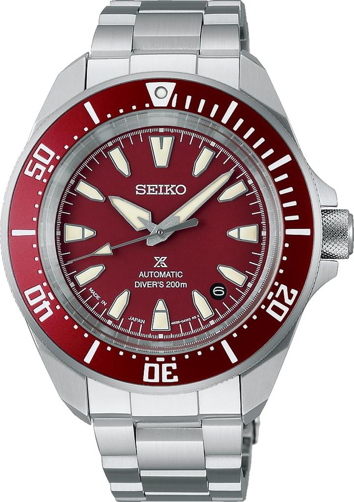 Seiko PROSPEX Mechanical Automatic Watch, Made In Japan, Samurai Diver's 200m, SRPL11, Men's, Burgundy, Overseas Model [Parallel Import]