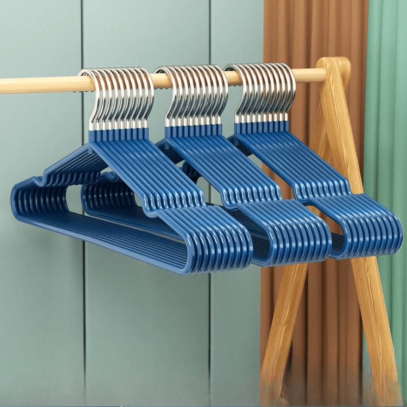 10 шт. Металлические вешалки для костюмов с нескользящим покрытием, Сверхпрочные вешалки для одежды, Металлические вешалки для рубашек и пиджаков с круглыми выемками для платья