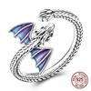 Copper Purple Baby Dragon Flying Dragon Cub Pendant Charm Fit Original Charms Bracelets Women Diy Jewelry Gift