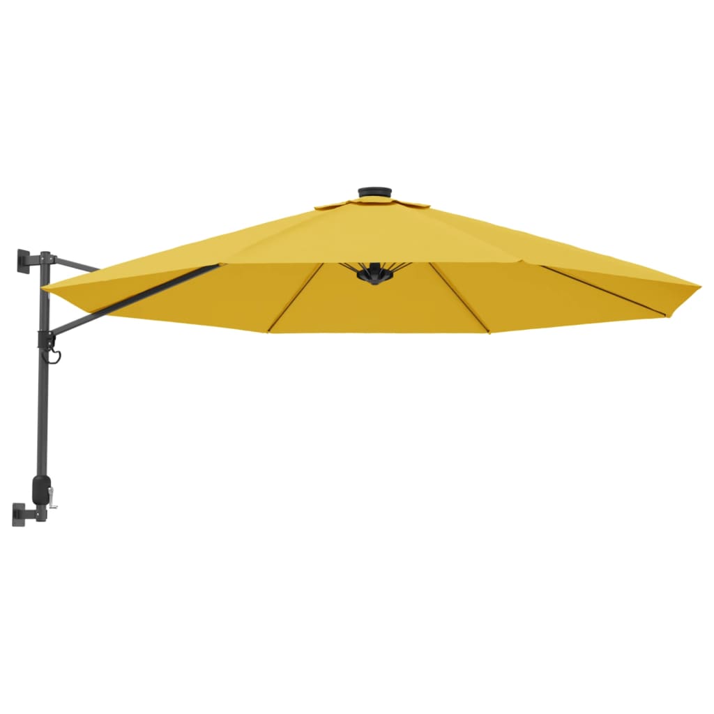 Wall Mounted Sun Umbrella Yellow 290 cm