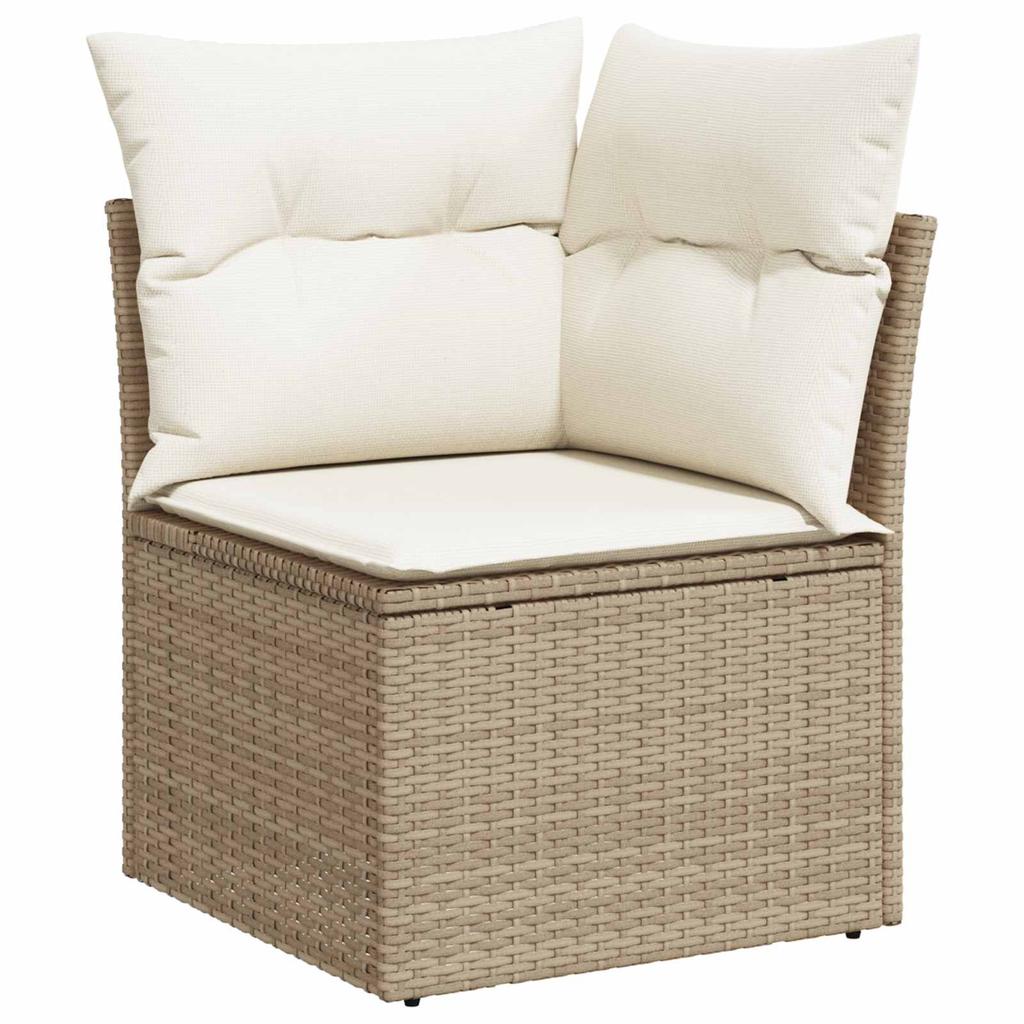 Garden Sofa Set with Cushions 12 pcs Beige and Cream