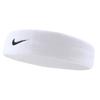 Спортивная повязка на голову Nike Swoosh, одинарная упаковка, унисекс, белая, AC2285-101