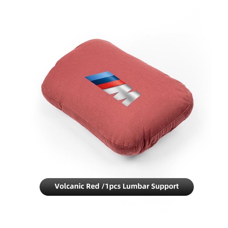 BAS1Car Seat Suede Headrest Lumbar Support Waist Cushion For BMW X1 X2 X3 X5 X4 X6 X7 G30 G20 G32 G11 G12 F40 F30 F20 F10 F34 F07