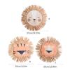 Cartoon Lions Hangings Decorations Creative Animal Head Ornament Handwovens Raffias Wall Decors for Farmhouses Bedroom Home