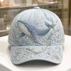 D Printed Ocean Theme Whale Baseball Cap Men's and Women's Sunshade Sun Protection Cap Trend Versatile Fashion Cap
